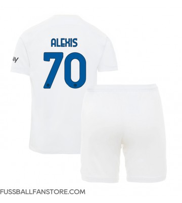 Inter Milan Alexis Sanchez #70 Replik Auswärtstrikot Kinder 2023-24 Kurzarm (+ Kurze Hosen)